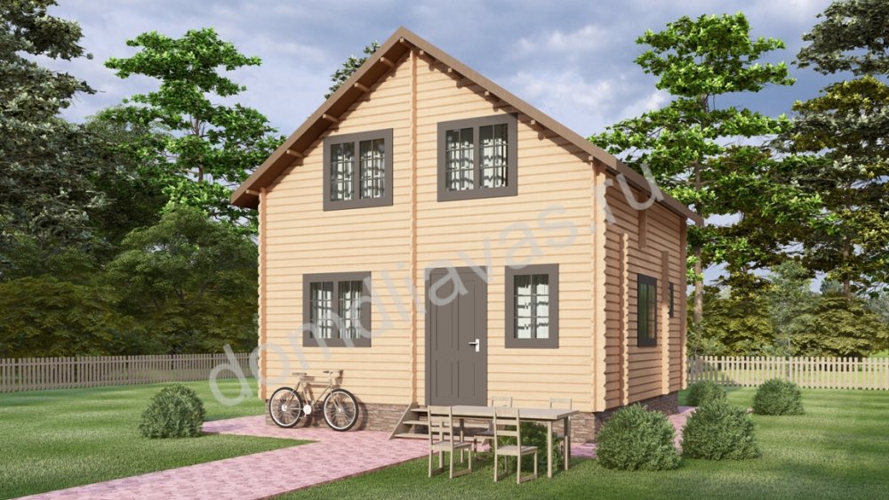 Двухэтажный дачный дом 6,0х6,0 Волдайка