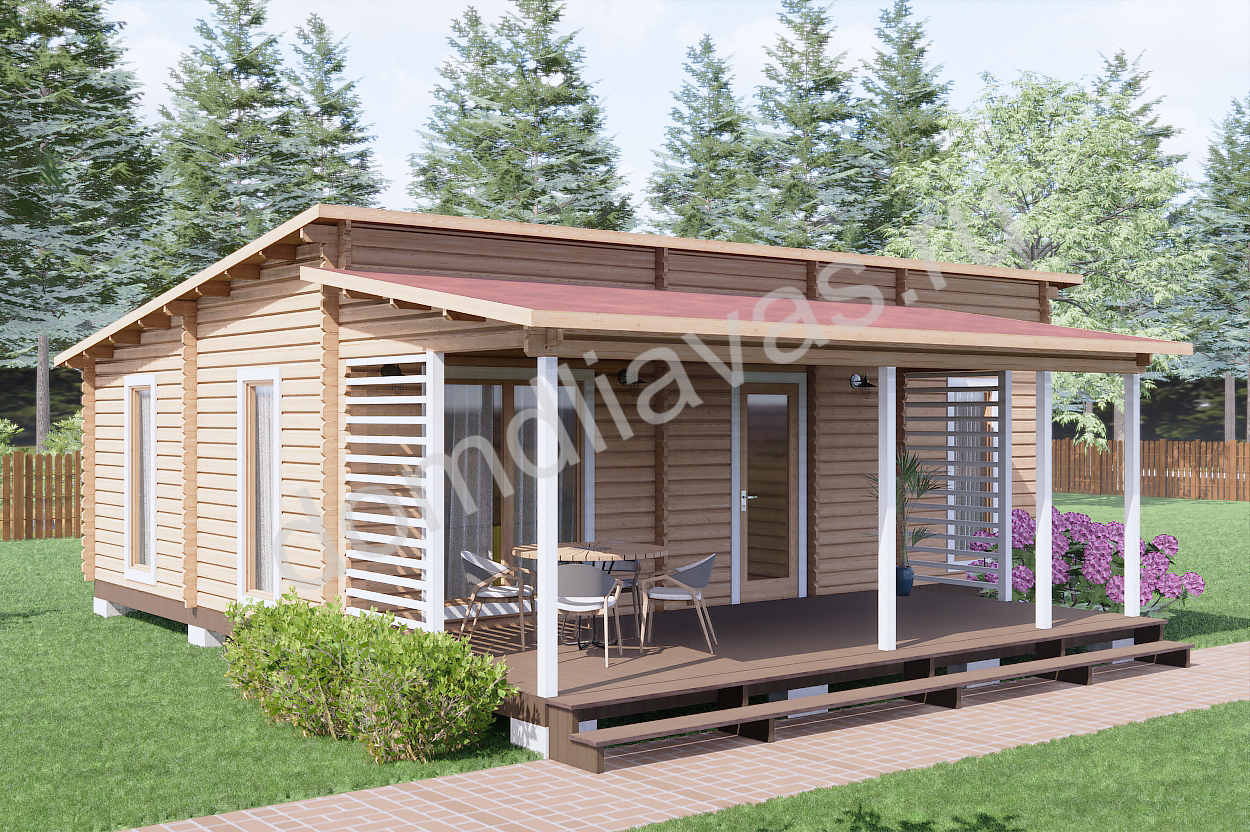 Дачный дом 8,7х9,0 Уютный коттедж