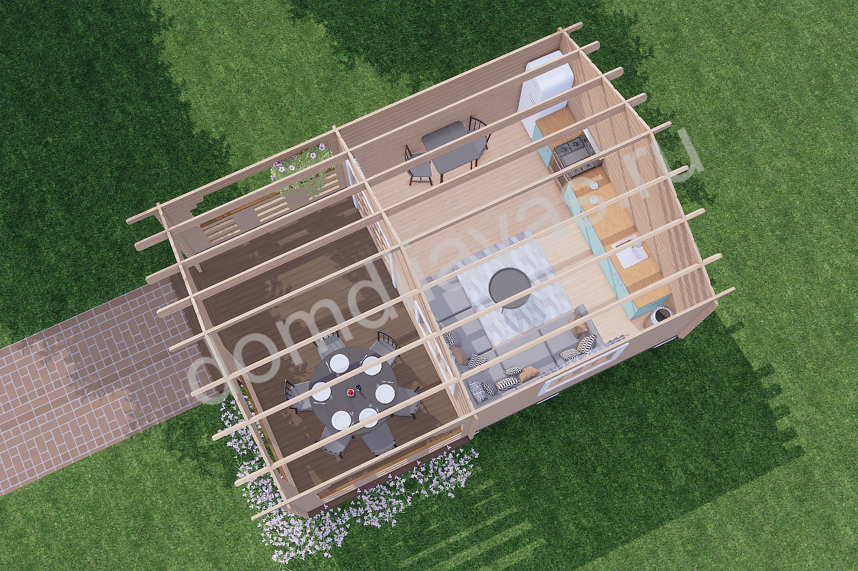 Садовый дом 5,0х7,0 Балтийский берег