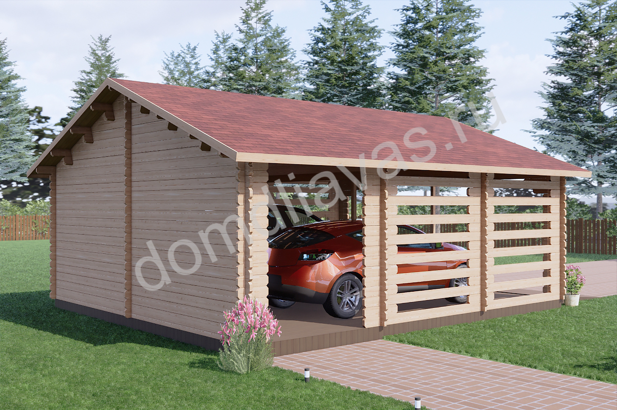 Навес для двух машин 6,0х7,0 Магнат