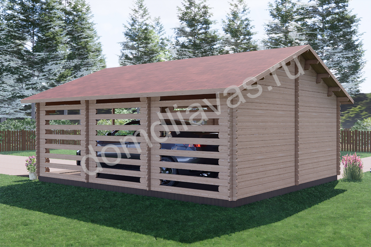 Навес для двух машин 6,0х7,0 Магнат