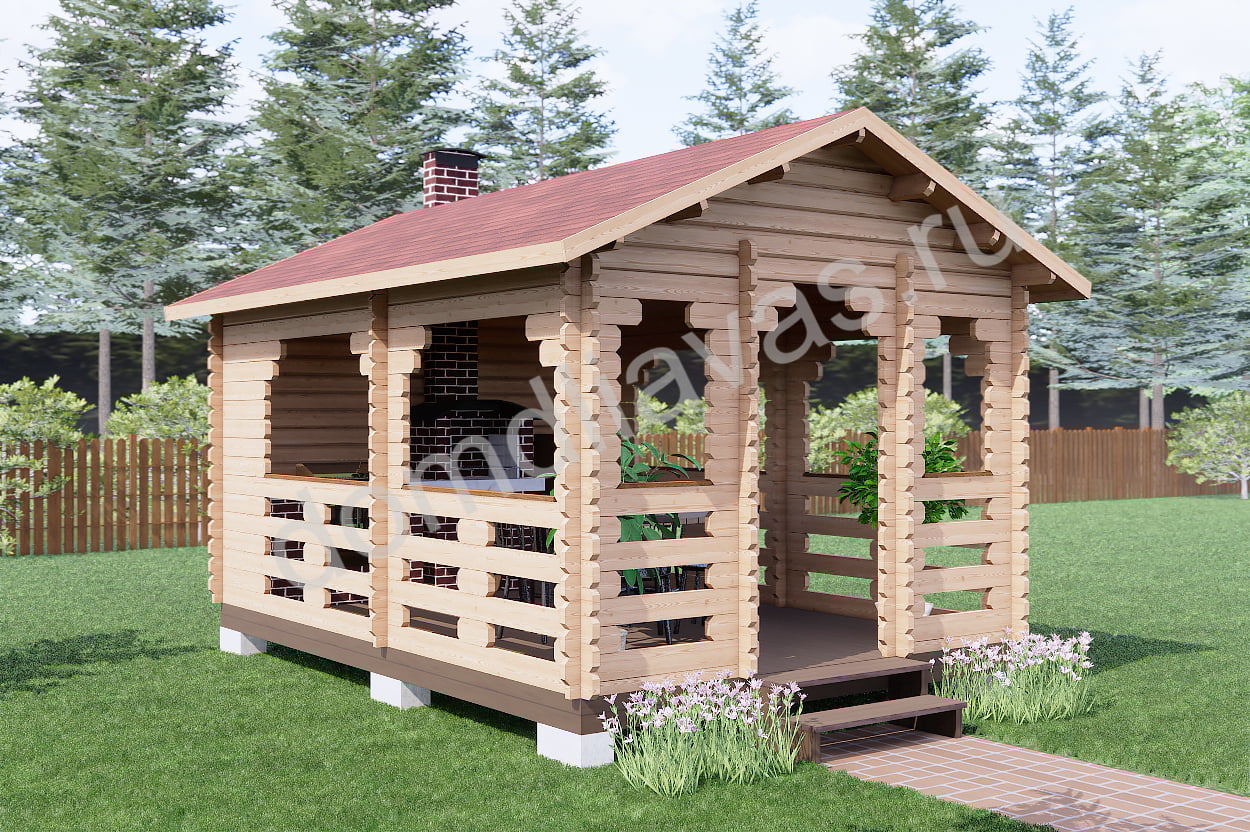 Дачная беседка 3,5х5,0 Золотая осень
