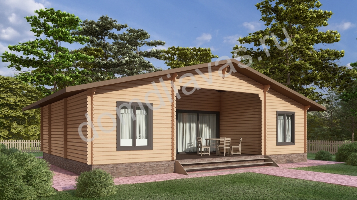 Дачный дом 10,0х8,0 Гнездышко тепла