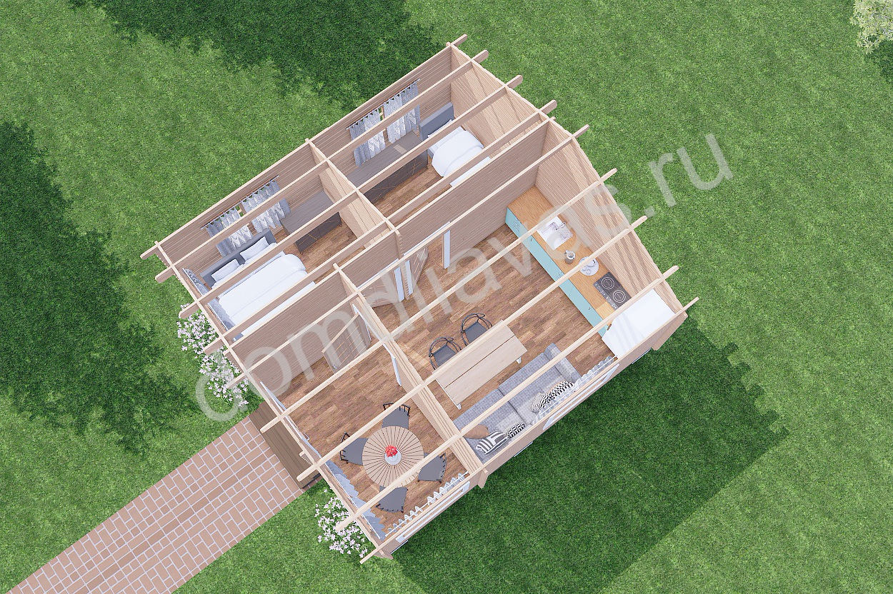 Дачный дом 6,0х6,0 Хранитель