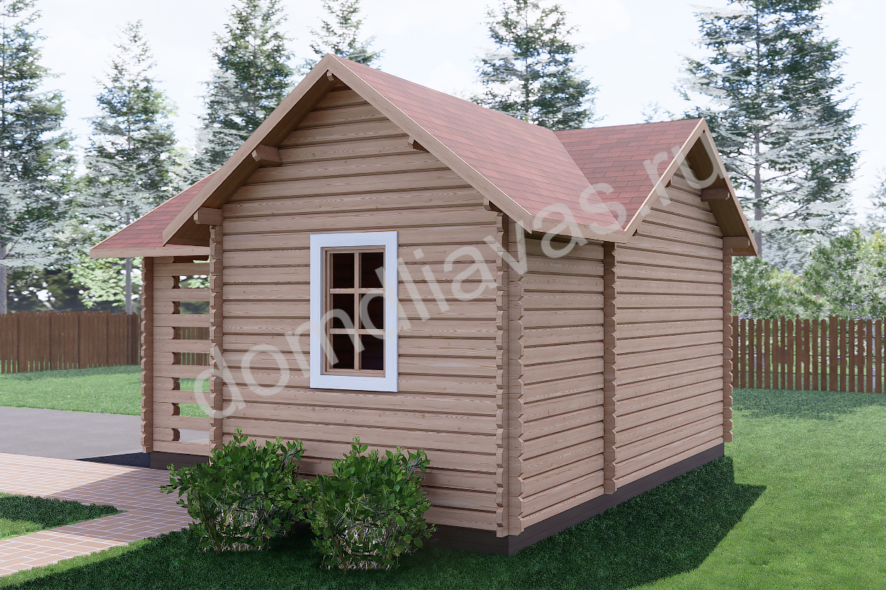 Навес с мастерской 6,0х5,5 Автоштаб