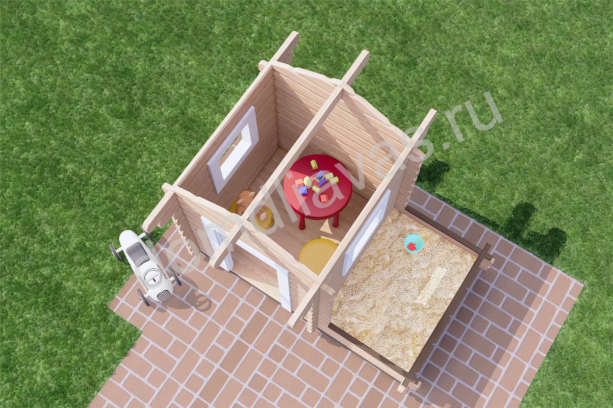 Детский домик 1,5х2,4 Капитошка
