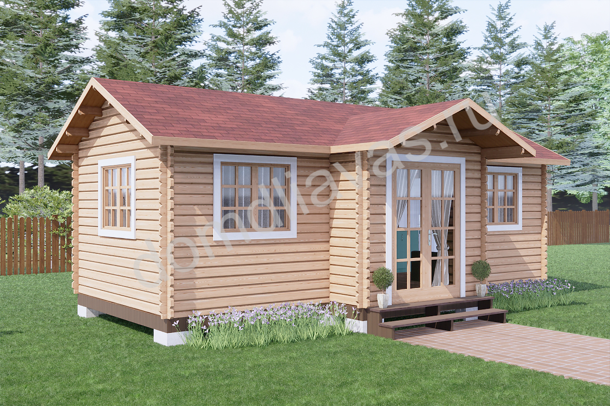 Дачная беседка 8,0х4,4 Соломенный домик