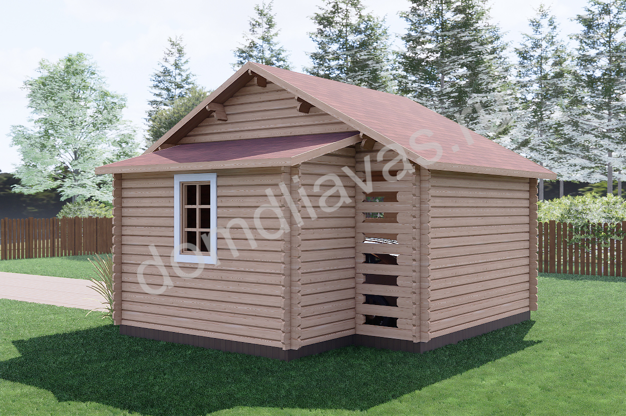 Навес с кладовкой 5,5х5,4 Автодом