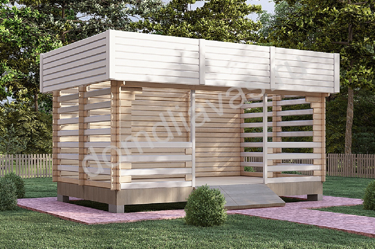 Дачная беседка 7,0х4,0 Барн - Стеновой комплект