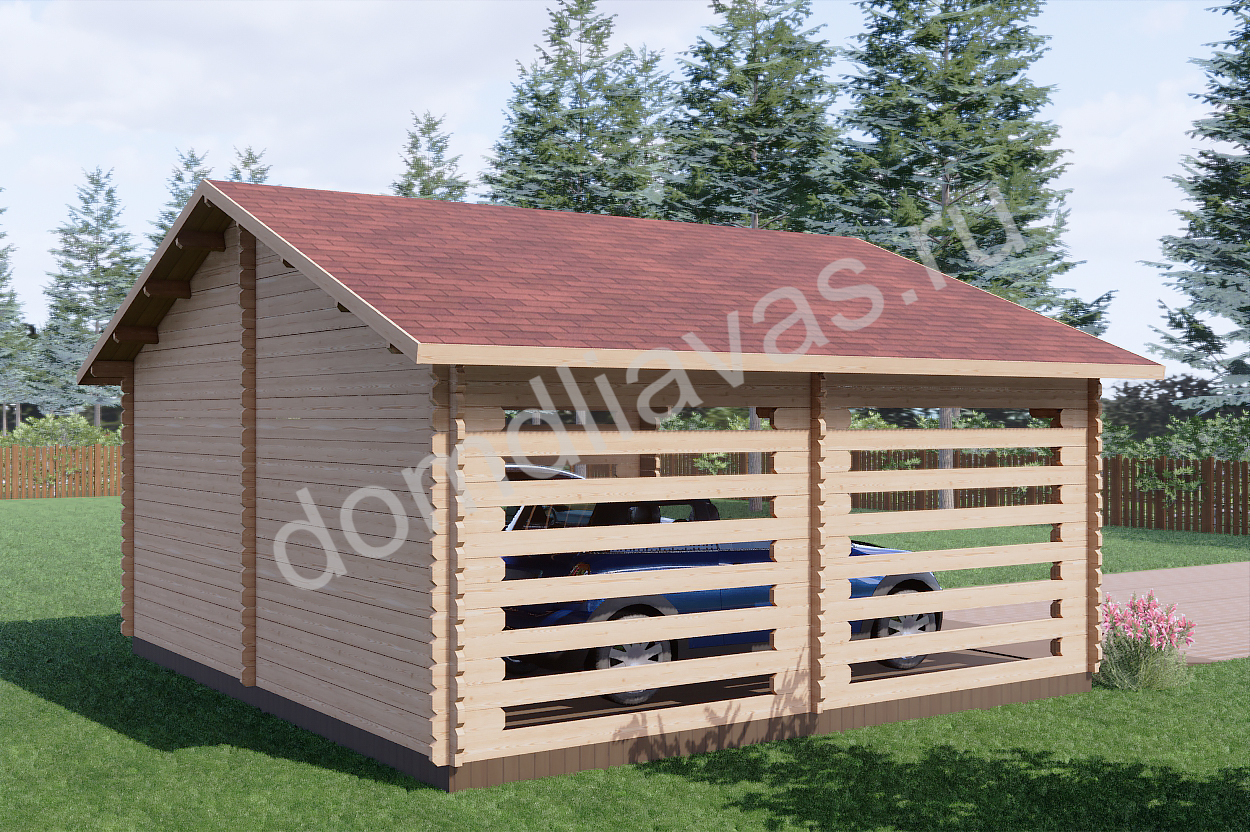 Навес для двух машин 6,0х5,5 Контраст