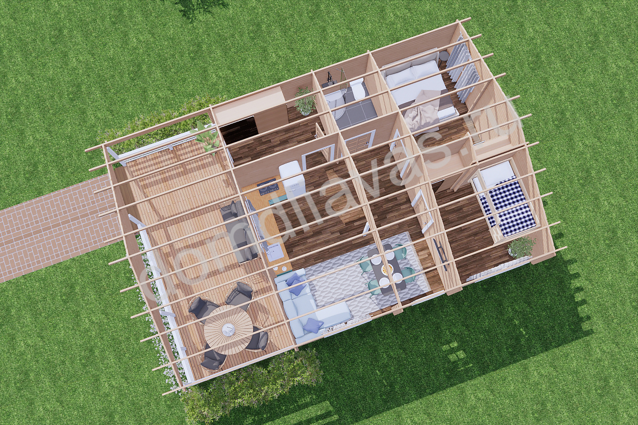 Дачный дом 7,2х10,7 Дачное сокровище