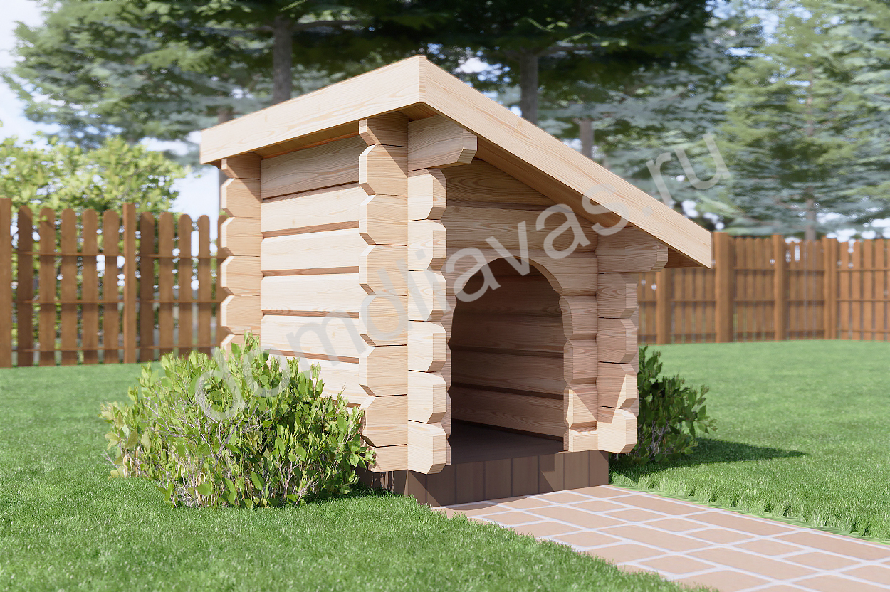 Будка для собак 1,0х1,3 Лапочка