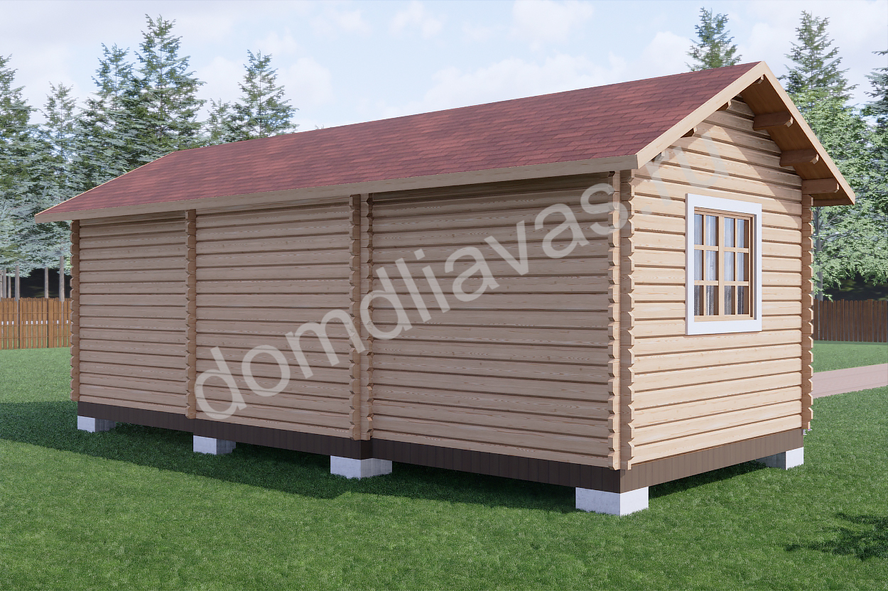 Дачная беседка 8,0х4,4 Соломенный домик