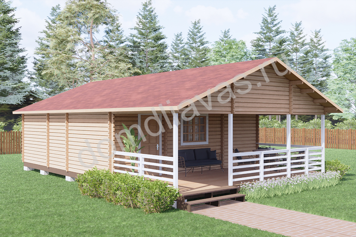 Дачный дом 7,2х10,7 Дачное сокровище