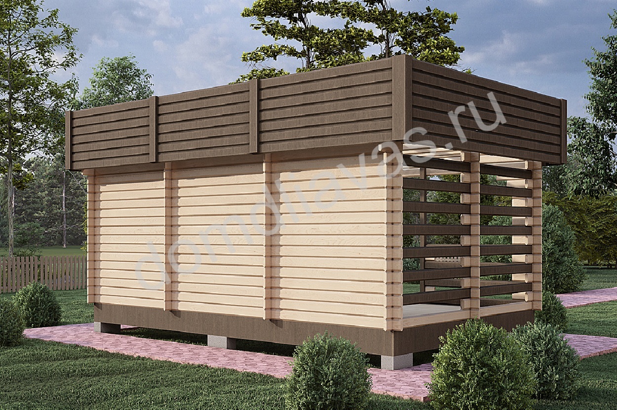 Дачная беседка 7,0х4,0 Барн - Стеновой комплект