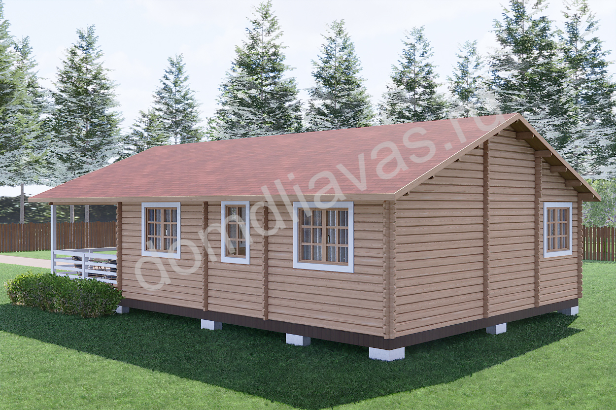 Дачный дом 7,2х10,7 Дачное сокровище