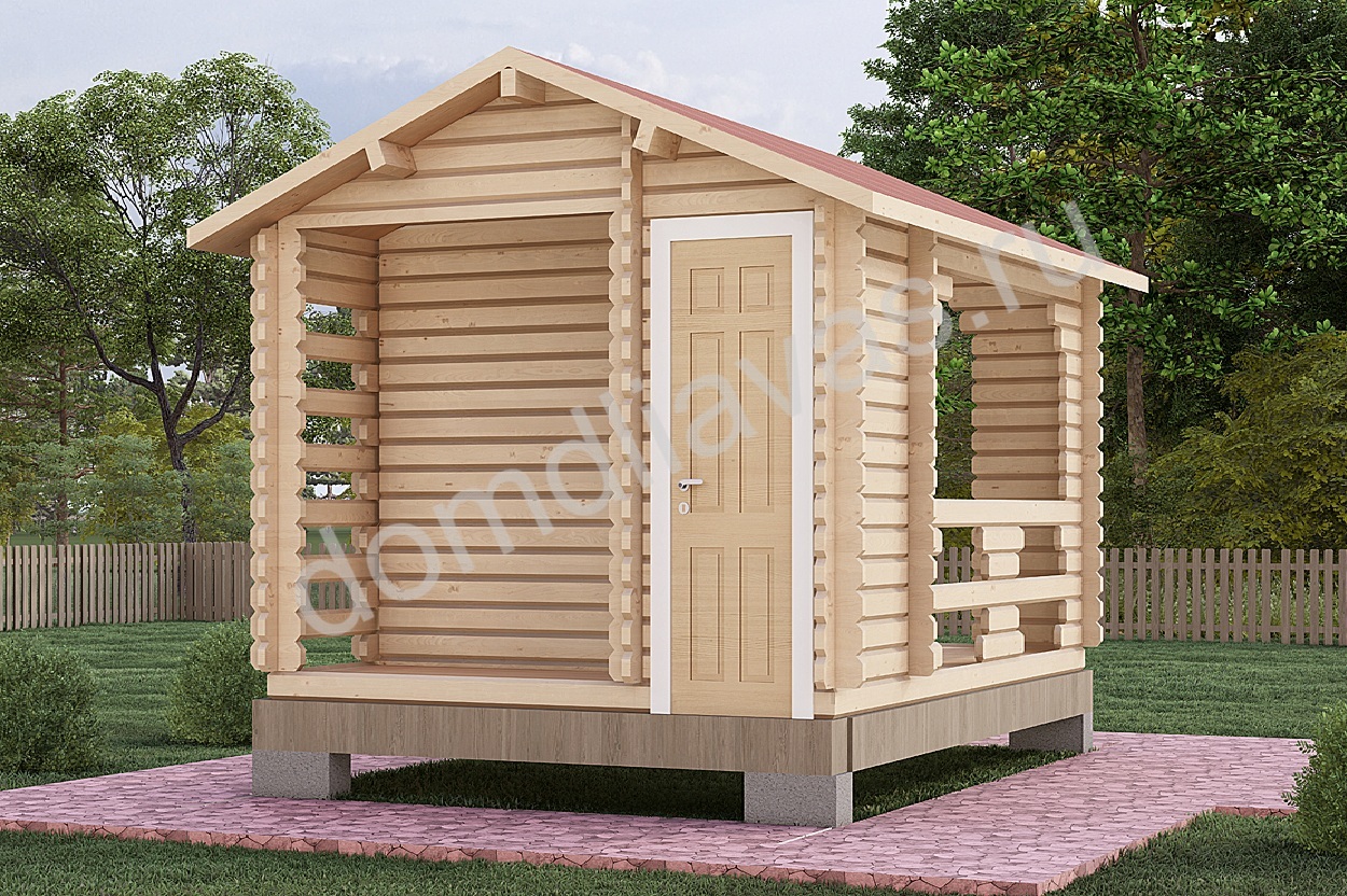 Дачная беседка с хозблоком и дроником 4,0х3,0 Азалия