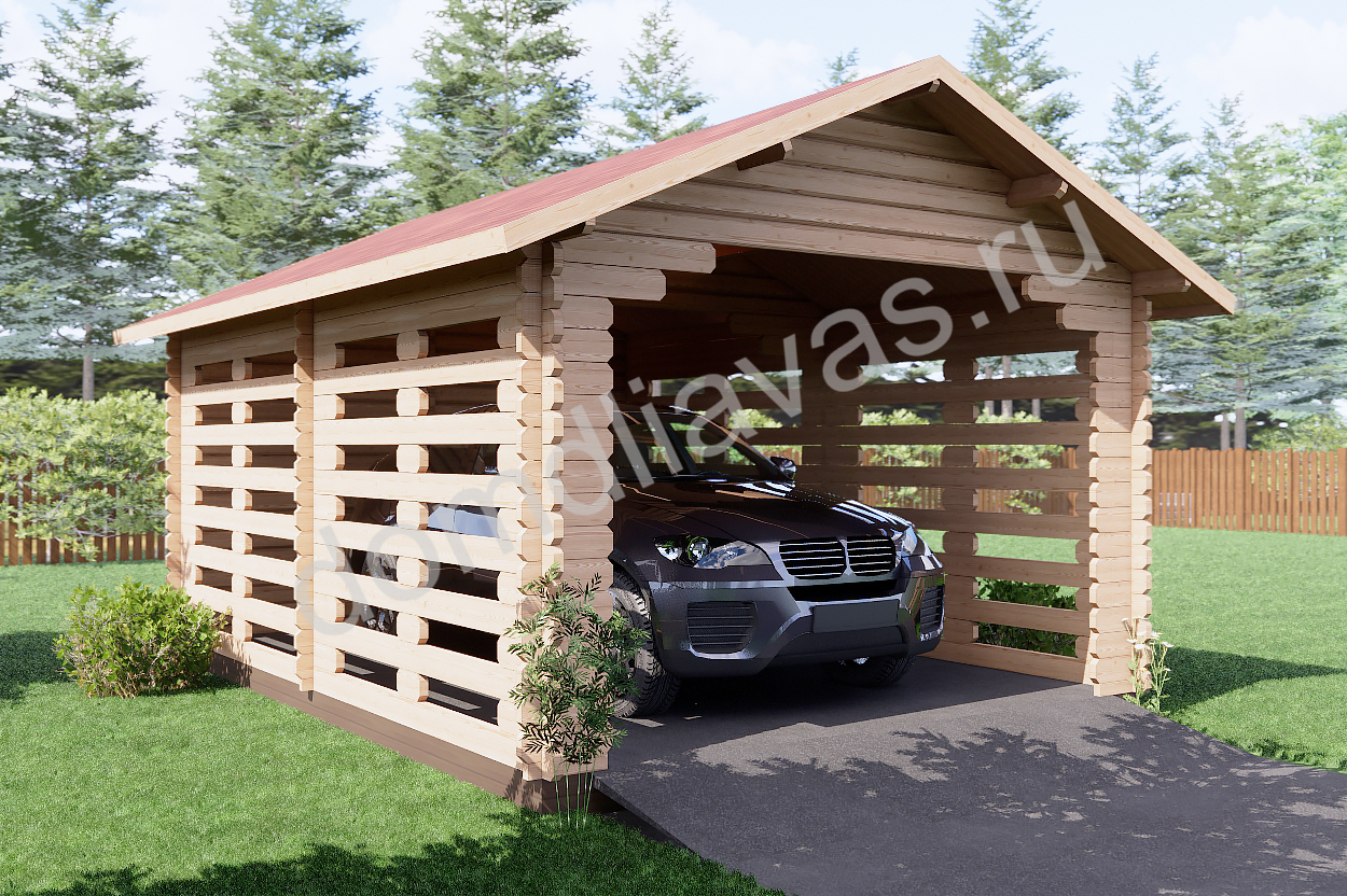Навес для автомобиля 5,5х4,0 Автопорт
