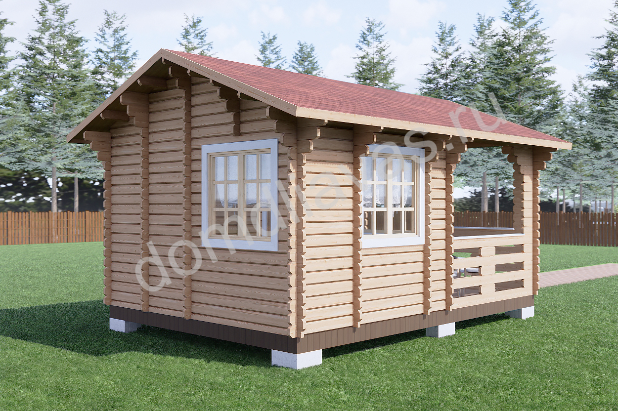 Дачная беседка 5,6х4,0 Вишневая