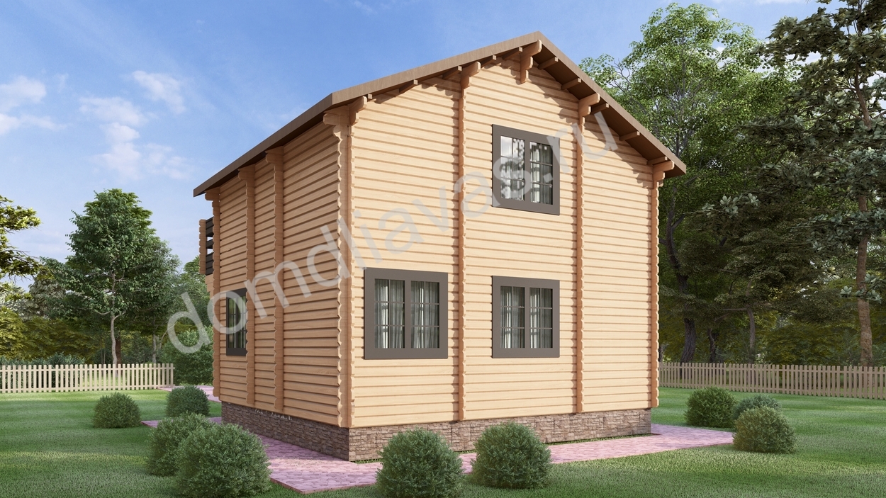 Двухэтажный дачный  дом 6,0х6,0 Журавль - Стеновой комплект