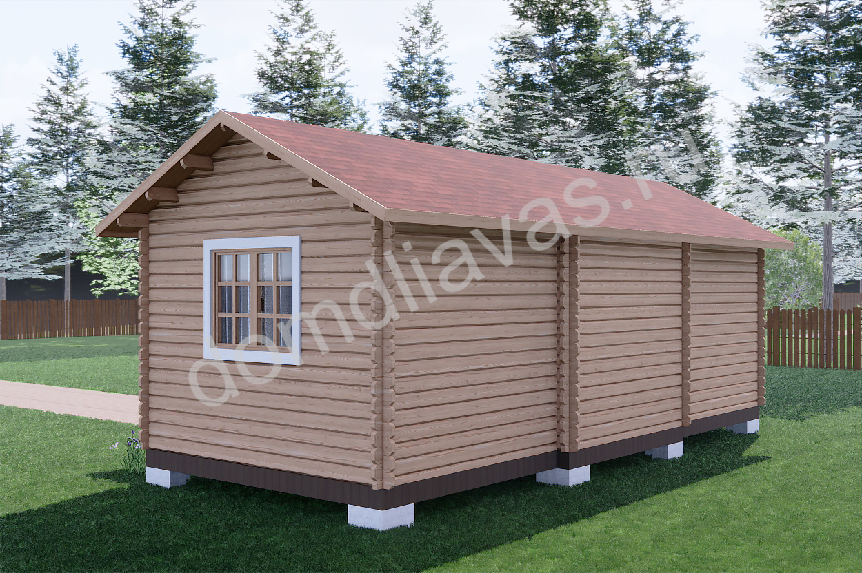 Дачная беседка 8,0х4,4 Соломенный домик