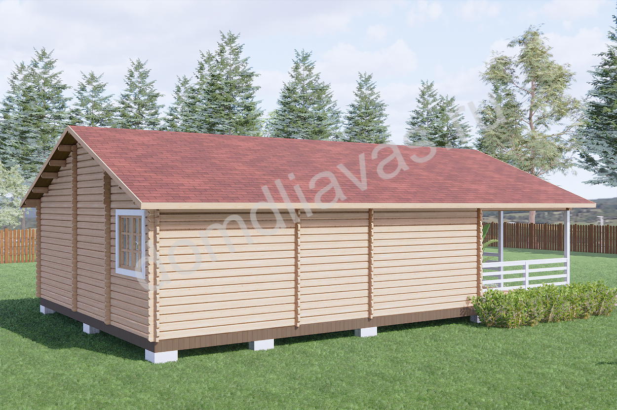 Дачный дом 7,2х10,7 Дачное сокровище