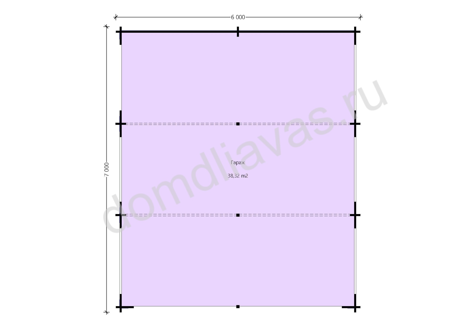 Навес для двух машин 6,0х7,0 Магнат