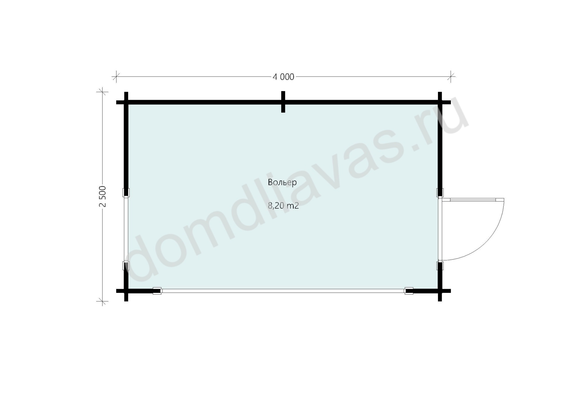 Вольер для собак 4,0х2,5 Собачий ковчег