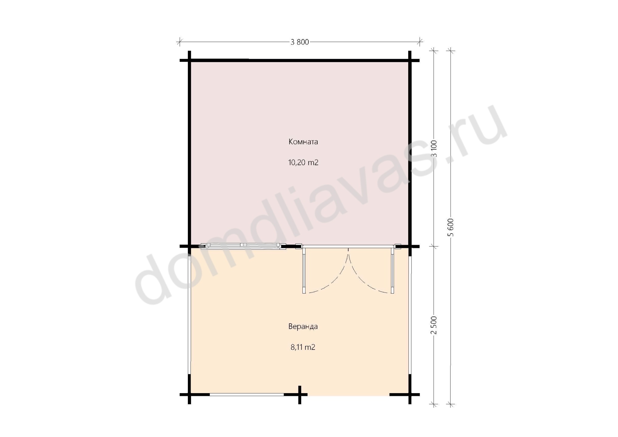 Дачная беседка 3,8х5,6 Пелогея