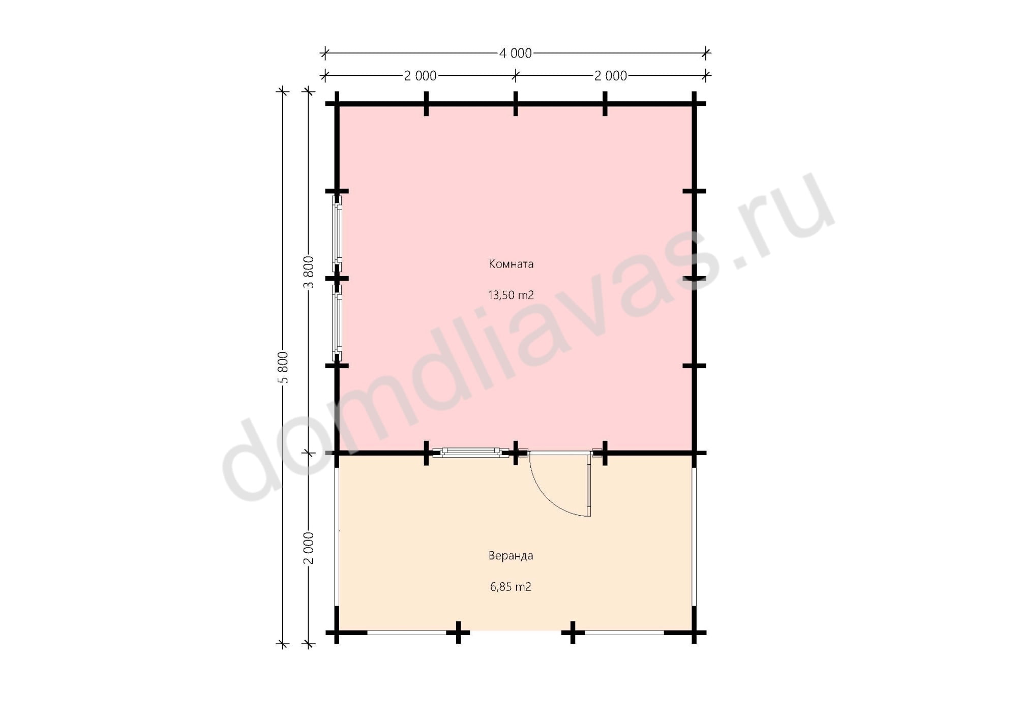 Дачная беседка 5,8х4,0 Лесной балкон