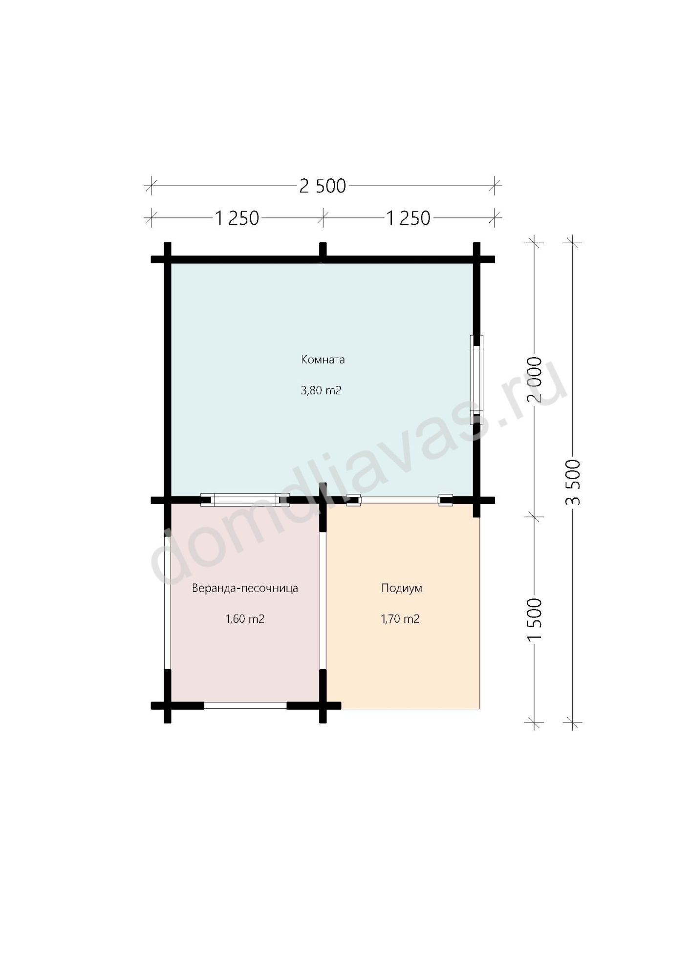 Детский домик 3,5х2,5 Играй-ка