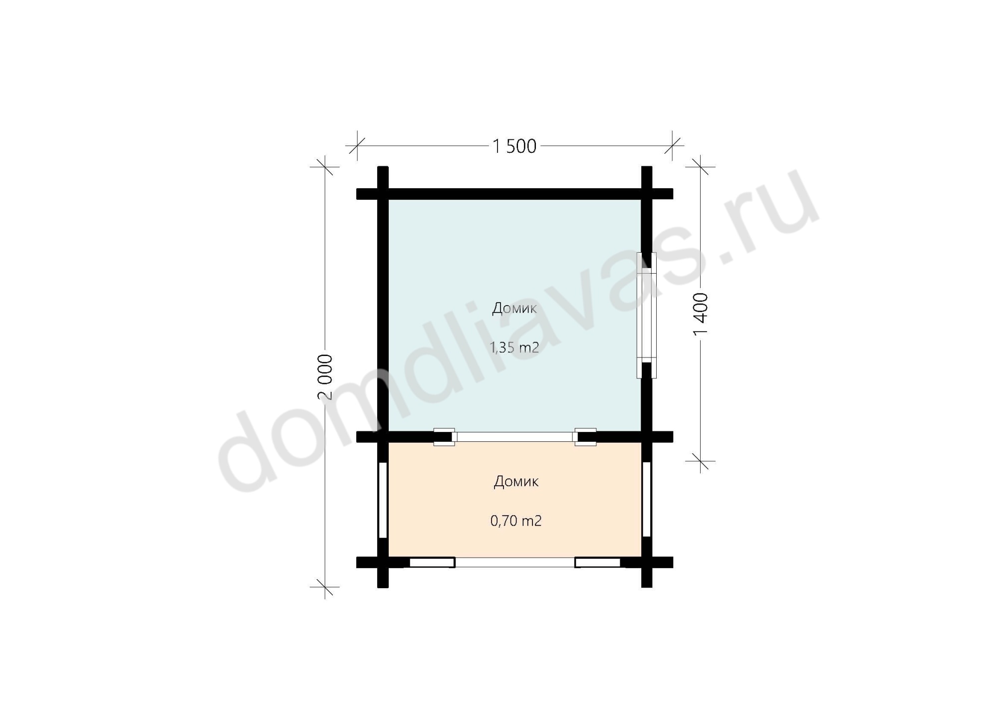 Детский домик 1,5х2,0 Лукоморье