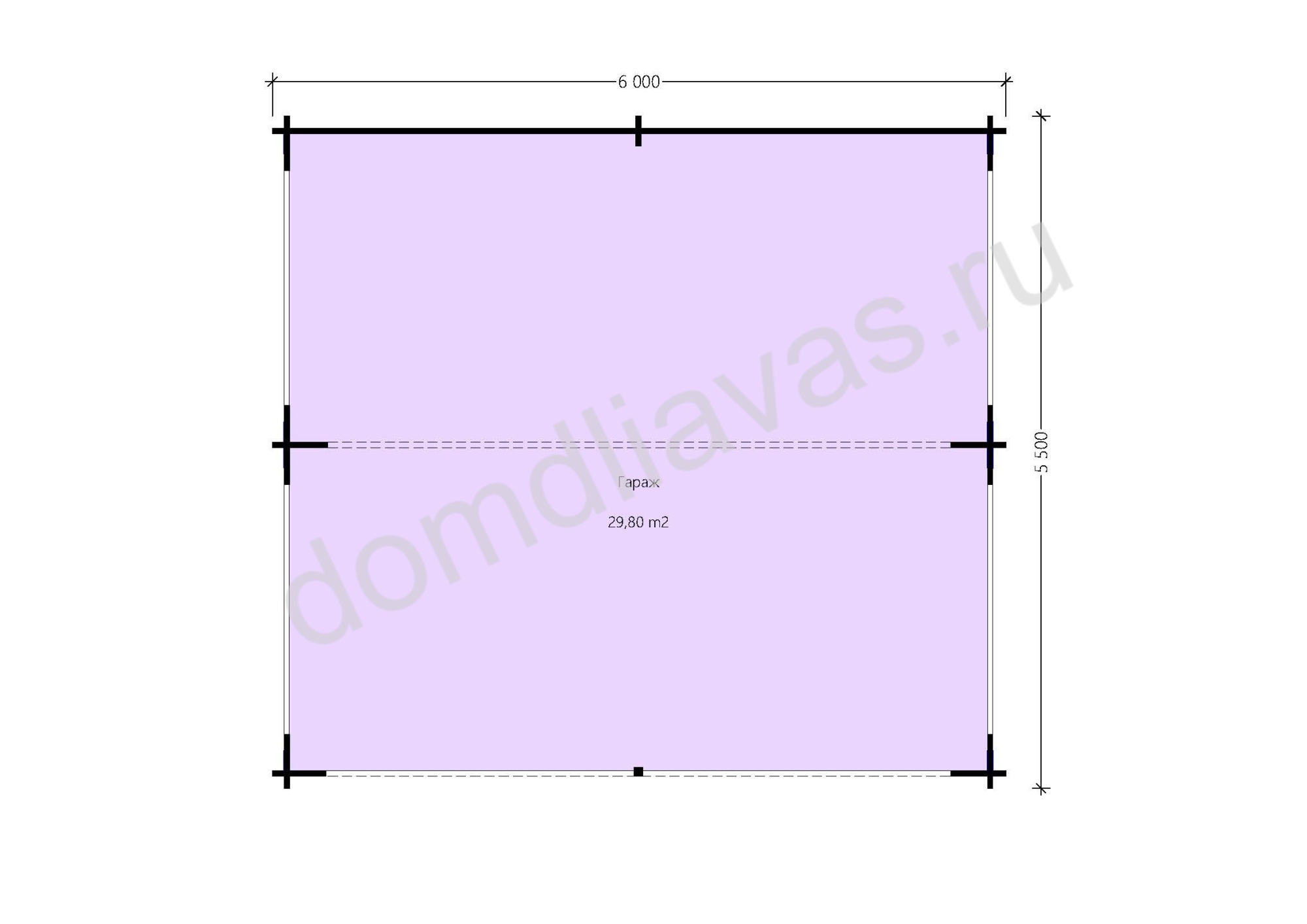 Навес для двух машин 6,0х5,5 Контраст