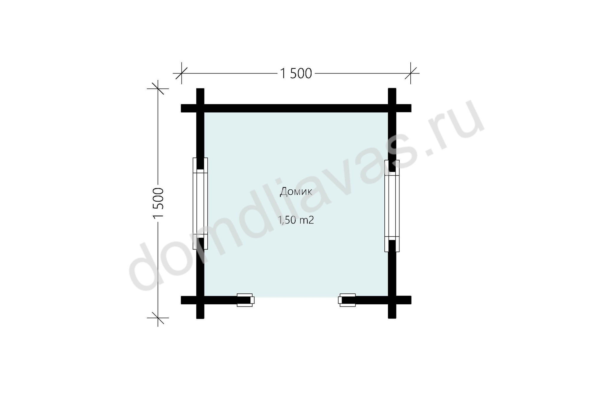 Детский домик 1,5х1,5 Лимпопо