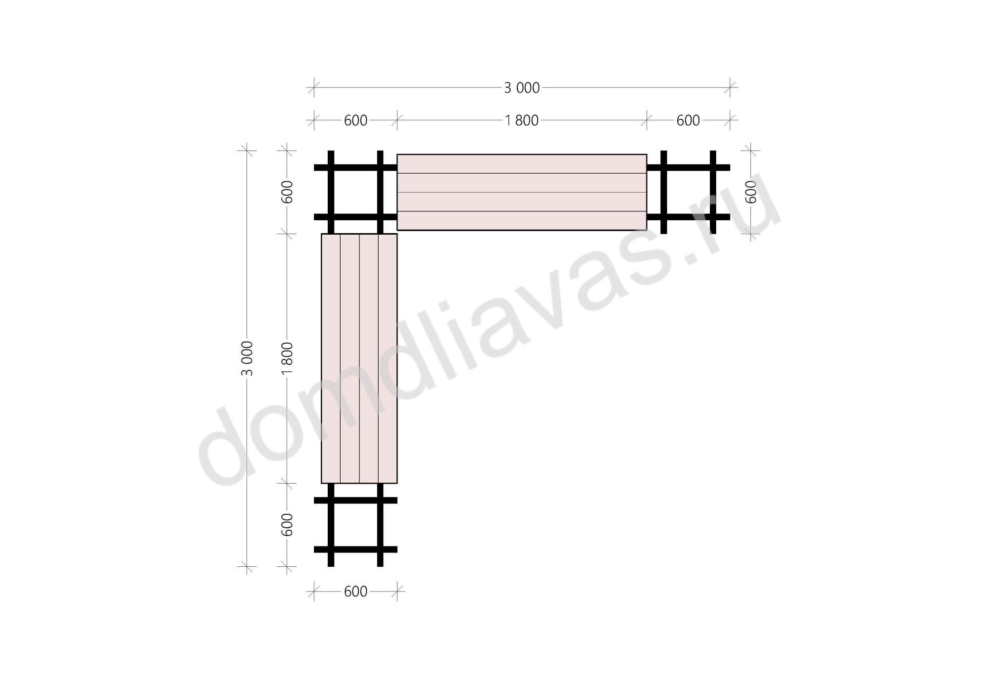 Скамейка с вазонами "Цветочный уголок"