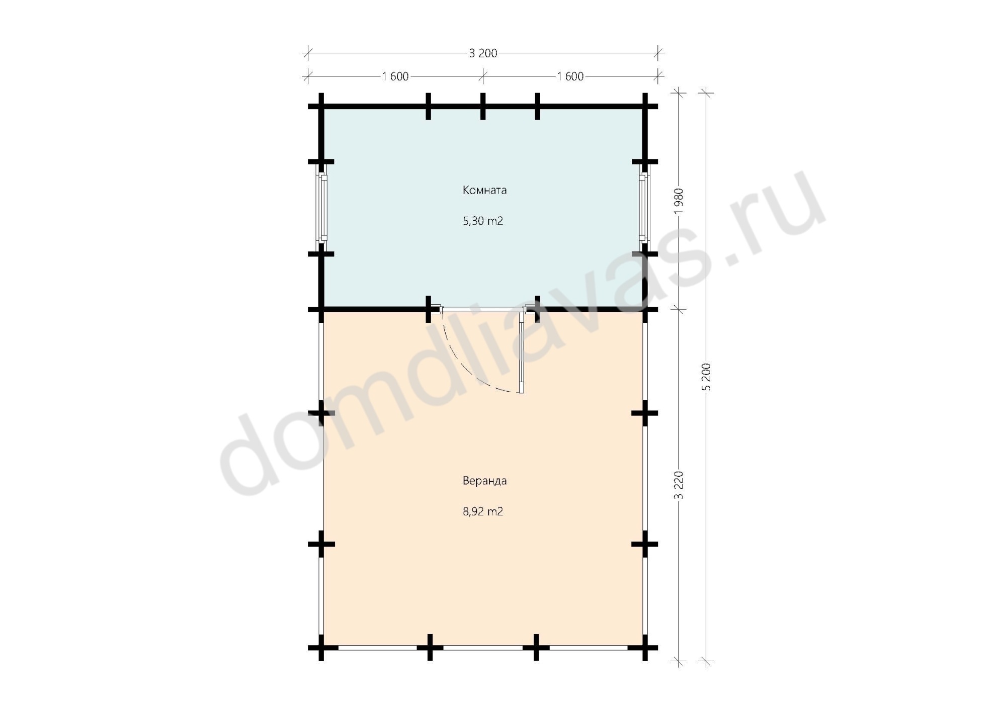 Дачная беседка 4,2х5,2 Полянка